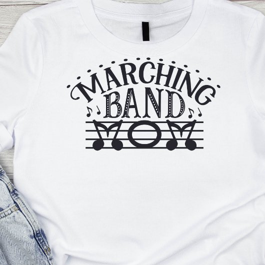 Marching Band Mama Notes Tshirt