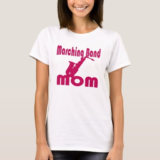 Marching Band Mama Saxophon T-Shirt (Vorderseite)