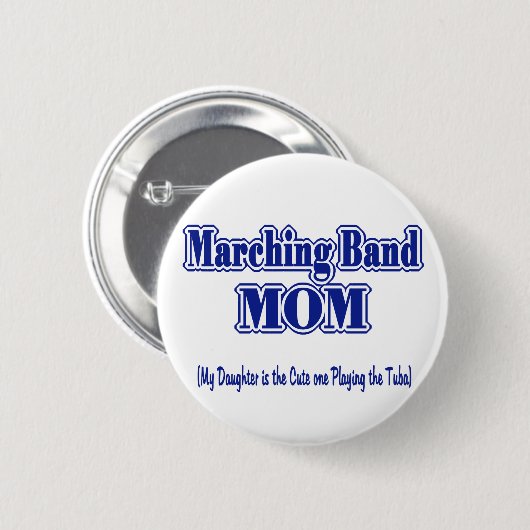 Marching Band Mama/Tuba Button (Vorne & Hinten)