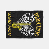 Marching Band Mom Heart Love Music Notes Saxophone Fleecedecke (Vorderseite (Horizontal))