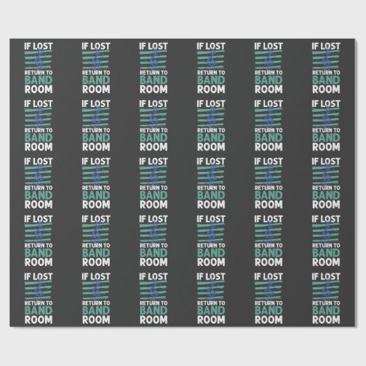 Marching Band Musical Note Clef Orchestra Band Geschenkpapier (Flach)