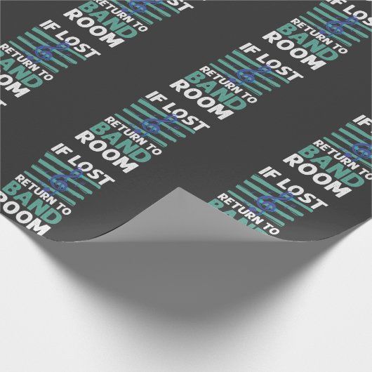 Marching Band Musical Note Clef Orchestra Band Geschenkpapier (Ecke)