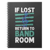 Marching Band Musical Note Clef Orchestra Band Notizblock (Vorderseite)