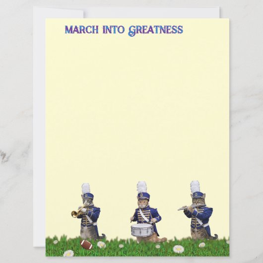 Marching Band of Cats Stationery (Rückseite)