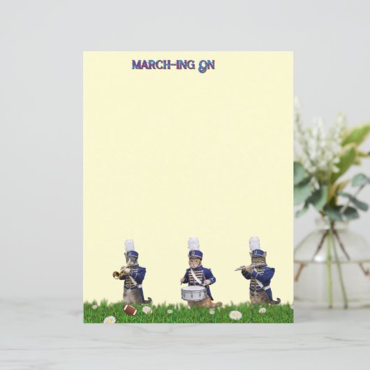 Marching Band of Cats Stationery (Stehend Vorderseite)