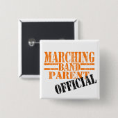 Marching Band Parent gestempelt Button (Vorne & Hinten)