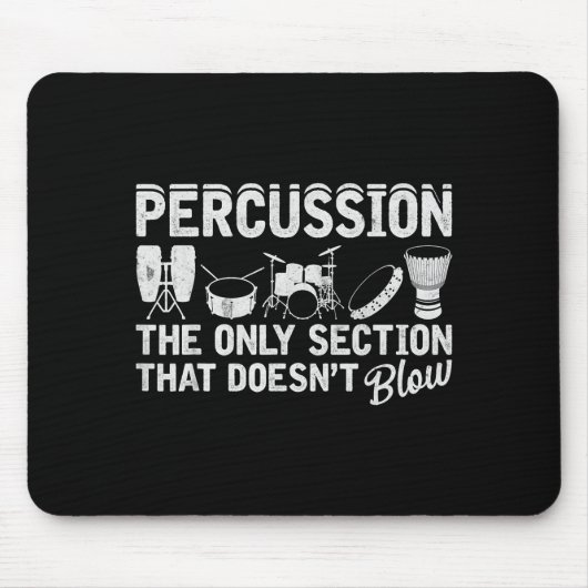 Marching Band Percussion For Percussionist Drummer Mousepad (Vorne)