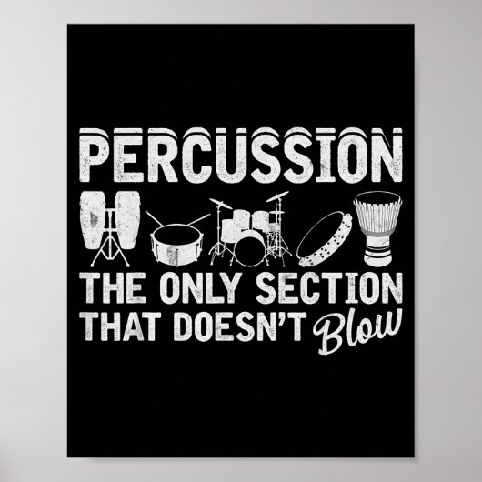 Marching Band Percussion For Percussionist Drummer Poster (Vorne)