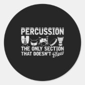 Marching Band Percussion For Percussionist Drummer Runder Aufkleber (Vorderseite)