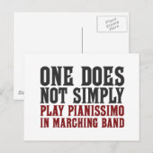 Marching Band Pianissimo Postkarte (Vorne/Hinten)