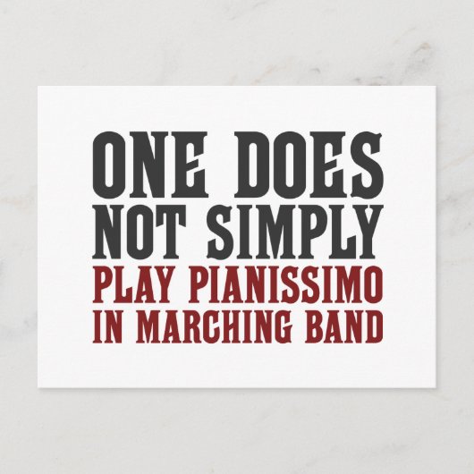 Marching Band Pianissimo Postkarte (Vorderseite)
