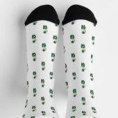 Marching Band Posaune Bunny Grün Gold Muster Socken (Oben)