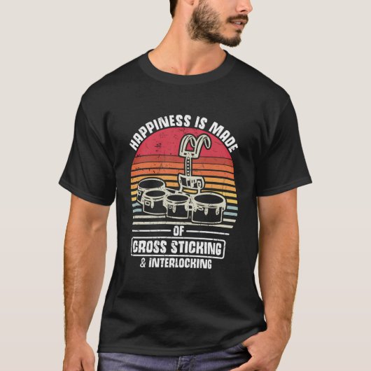 Marching Band Quad Drum Funny Tenor Drummer T-Shirt (Vorderseite)