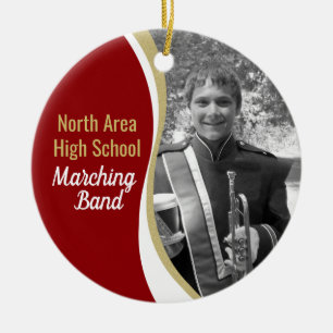 Marching Band Red and Gold Foto Keramik Ornament
