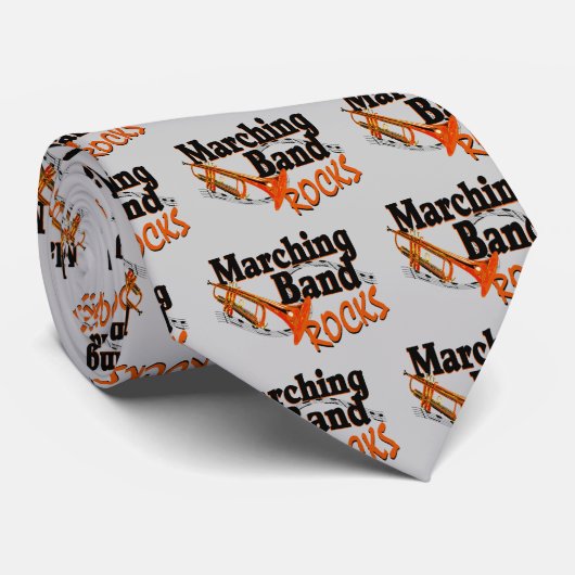 Marching Band Rocks Krawatte (Gerollt)