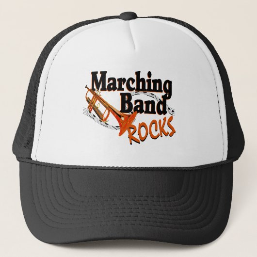 Marching Band Rocks Truckerkappe (Vorderseite)