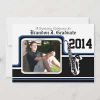 Marching Band Saxophon Abschluss Foto Blue