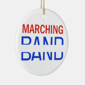 Marching Band School Name Drop Keramikornament (Rechts)