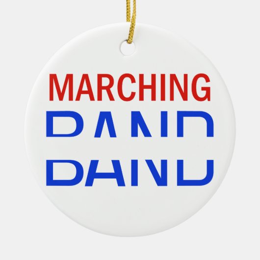 Marching Band School Name Drop Keramikornament (Vorne)