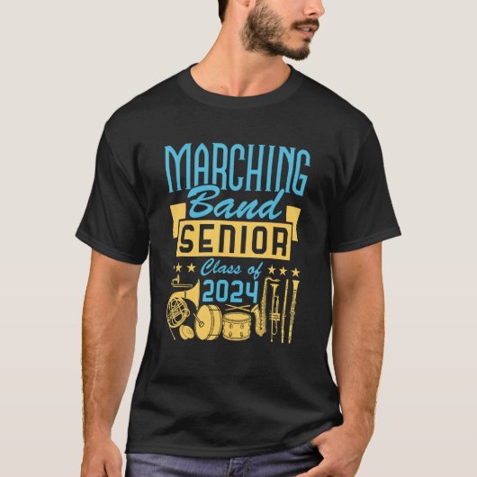 Marching Band Senior 2024 Musician Schließ Clas T-Shirt (Vorderseite)
