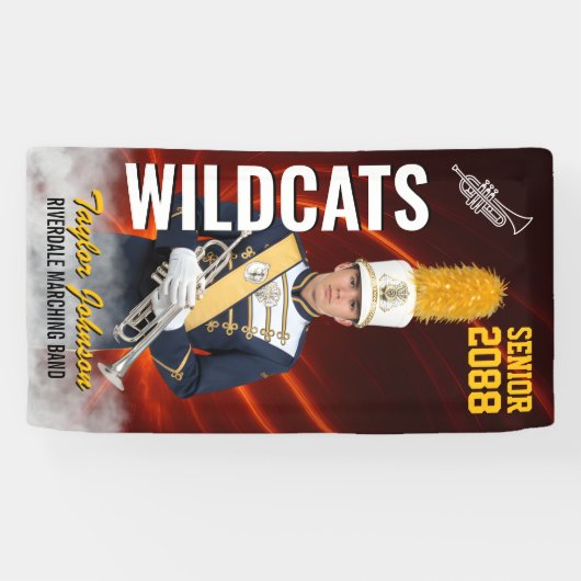Marching Band Senior Class Custom Sports Photo Banner (Horizontal)