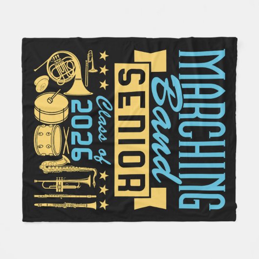 Marching Band Senior Class of 2026 Fleecedecke (Vorderseite (Horizontal))