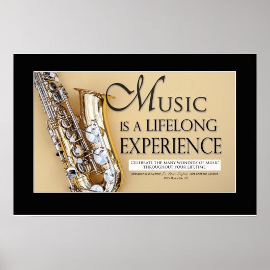 Marching Band Sprichwort & Quotes - Saxophon Poster (Vorne)