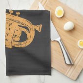 Marching-Band-Trompeten Geschirrtuch (Viertel Falte)