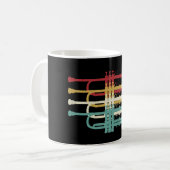 Marching Band Trumpet Player Retro Design Kaffeetasse (Vorderseite Links)