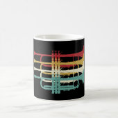 Marching Band Trumpet Player Retro Design Kaffeetasse (Mittel)