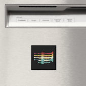 Marching Band Trumpet Player Retro Design Magnet (In Situ (Geschirrspüler))
