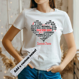 Marching Band Word Cloud Personalisiert T-Shirt