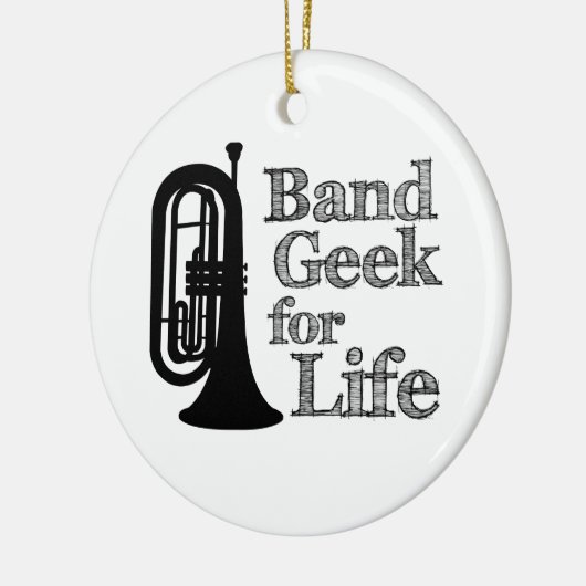 Marching Baritone Band Geek Keramikornament (Links)