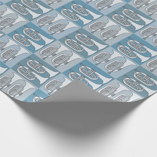 Marching Baritone Crosshatch Geschenkpapier (Ecke)