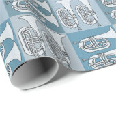 Marching Baritone Crosshatch Geschenkpapier (Rolleneckpunkt)