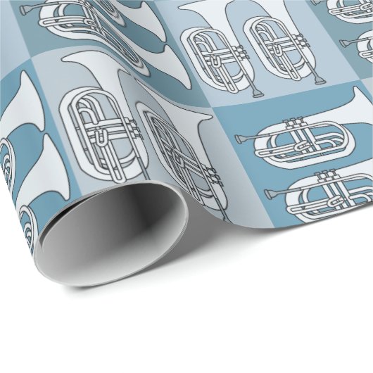 Marching Baritone Crosshatch Geschenkpapier (Rolleneckpunkt)