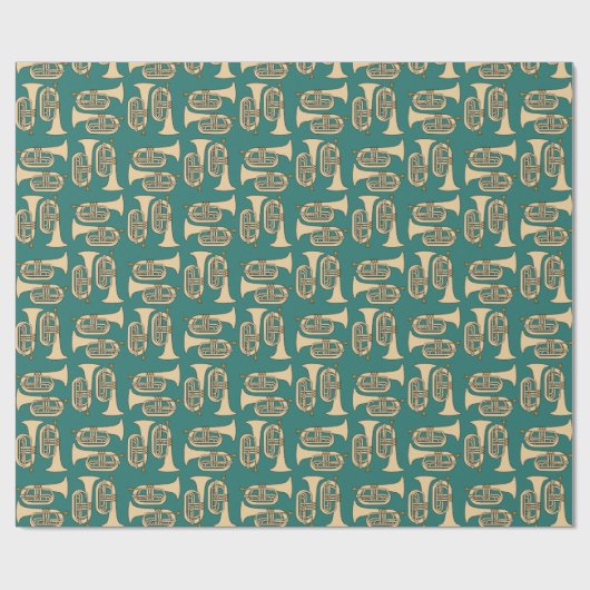 Marching Baritone Crosshatch Geschenkpapier (Flach)