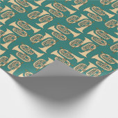 Marching Baritone Crosshatch Geschenkpapier (Ecke)