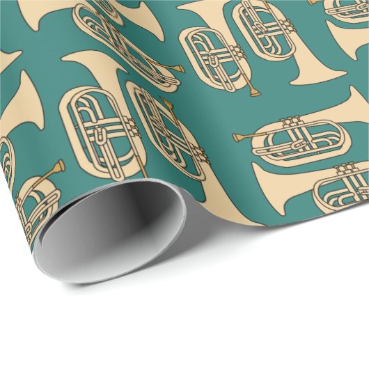 Marching Baritone Crosshatch Geschenkpapier (Rolleneckpunkt)