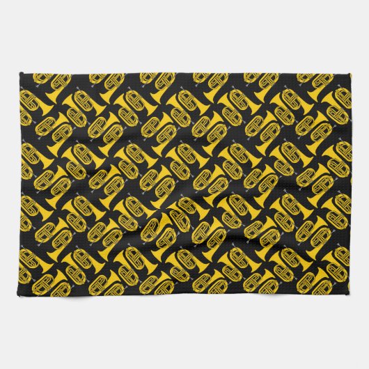 Marching Baritone Crosshatch Geschirrtuch (Horizontal)