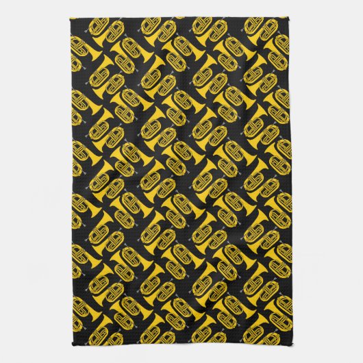 Marching Baritone Crosshatch Geschirrtuch (Vertikal)