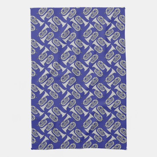 Marching Baritone Crosshatch Geschirrtuch (Vertikal)