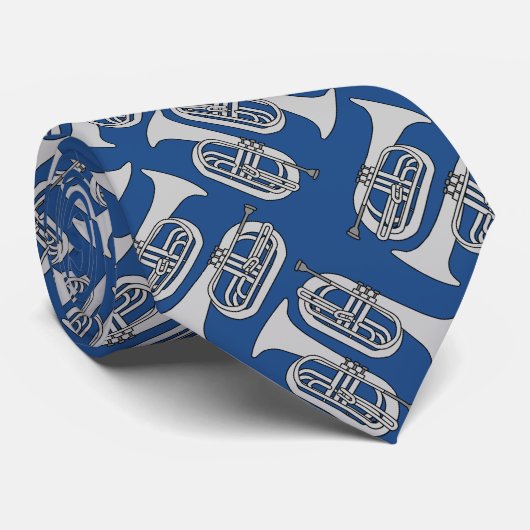 Marching Baritone Crosshatch Krawatte (Gerollt)