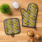 Marching Baritone Crosshatch Ofenhandschuh & Topflappen-Set (Oben Unten)