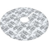 Marching Baritone Crosshatch Polyester Weihnachtsbaumdecke (Schrägansicht)