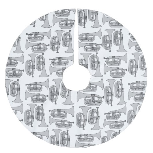 Marching Baritone Crosshatch Polyester Weihnachtsbaumdecke (Vorderseite)