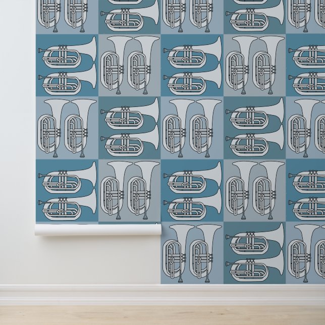 Marching Baritone Crosshatch Tapete (Anwendung)