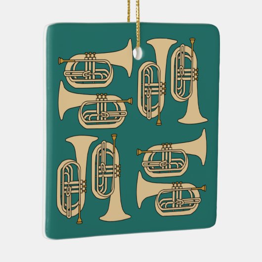 Marching Baritone Crosshatch Tote Bag Keramikornament (Rechts)