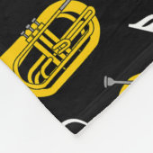 *Marching Baritone Musiknoten Fleecedecke (Ecke)