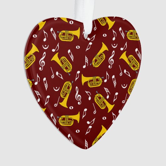 *Marching Baritone Musiknoten Ornament (Vorderseite)